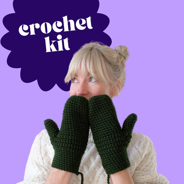 Crochet Kit - Make Your Own Adult Mittens On A String for wholesale by EKA