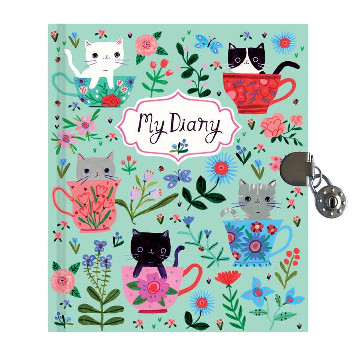 Chronicle Books - Wholesale Journal/Diary - Kids - Teacup Kittens Locked Diary