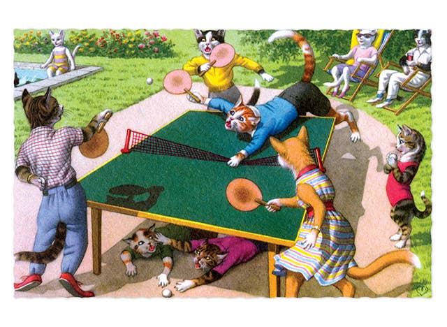 Laughing Elephant - Wholesale Postcard - Delightfully Dressed Cats - Everyday Boxed Postcards31