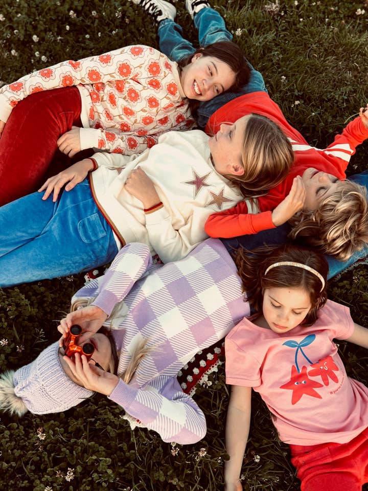 PLAYetc - Wholesale Trousers – Kids - Velour Flares - Rose Brown Stripe2