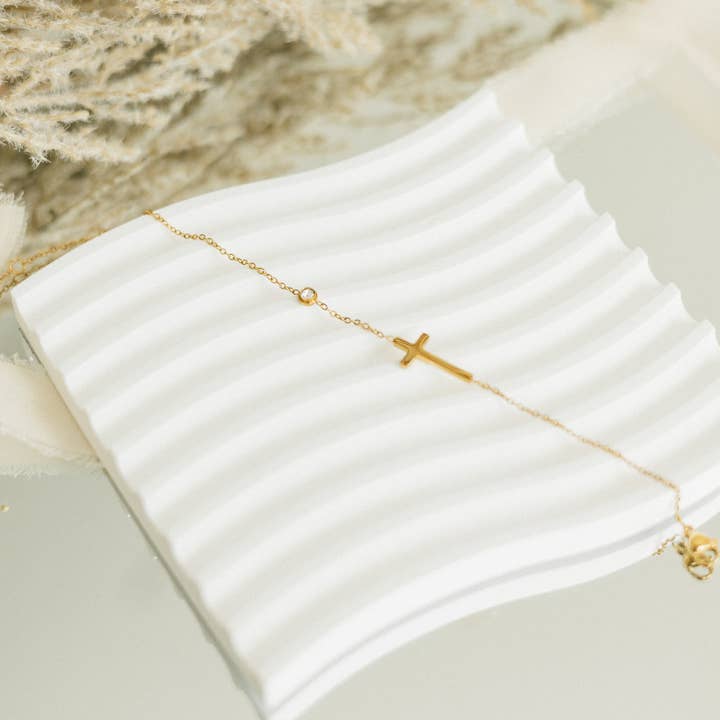 Dainty Cross Bracelet | Boutique Best Seller! for wholesale by Sacred Sparkle Boutique Jewelry