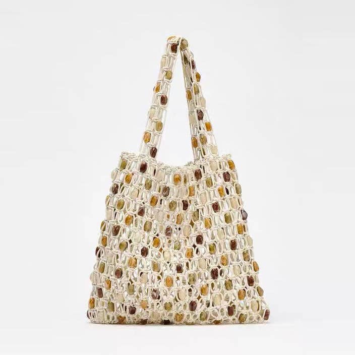 Vävd väska i vaxad bomullstyg Khaki S5P282 för wholesale av alberalkirk