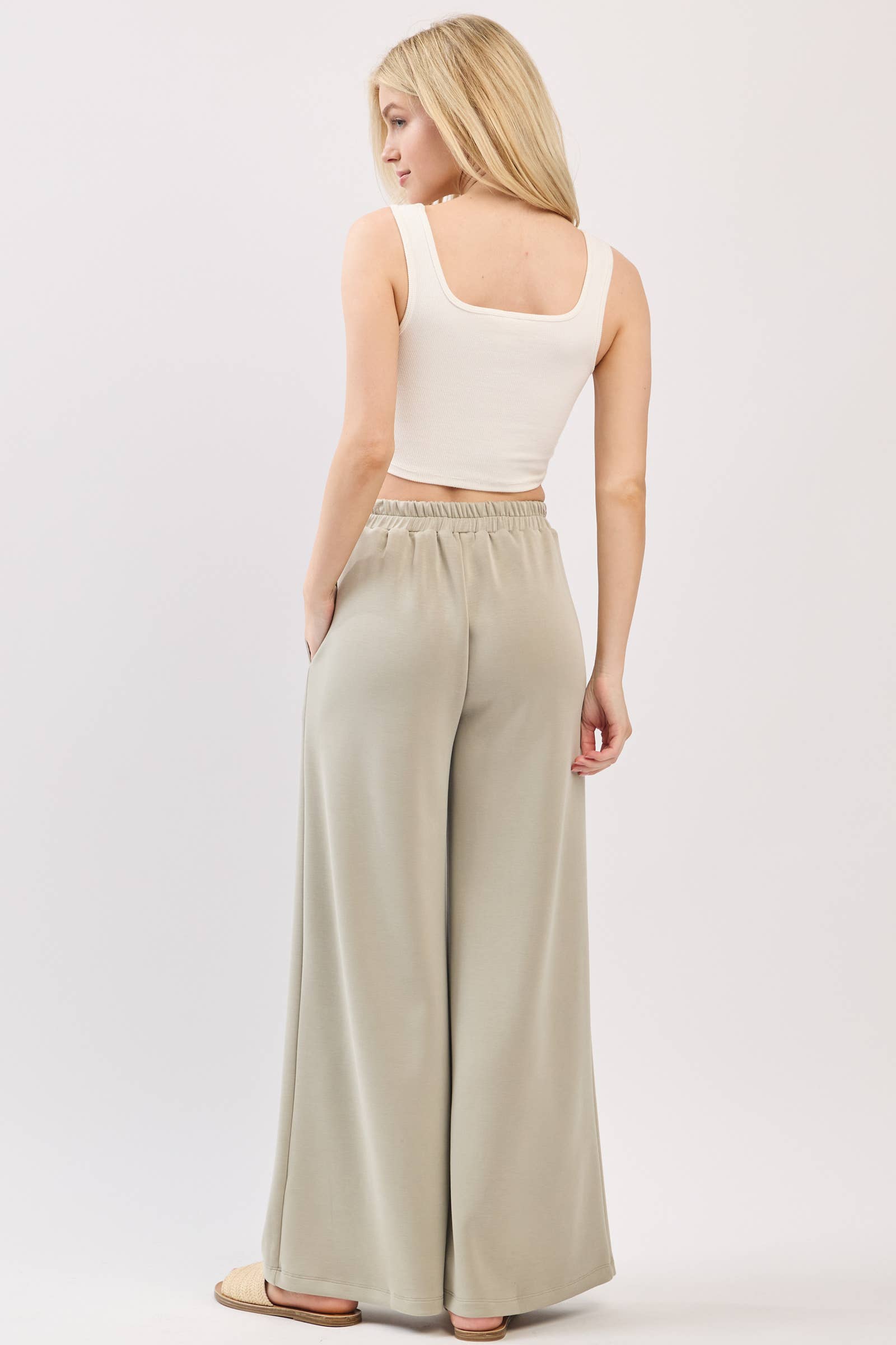 Final Touch - Wholesale Pants - Women's - Modal Jersey Wide Leg Pants - NP703372