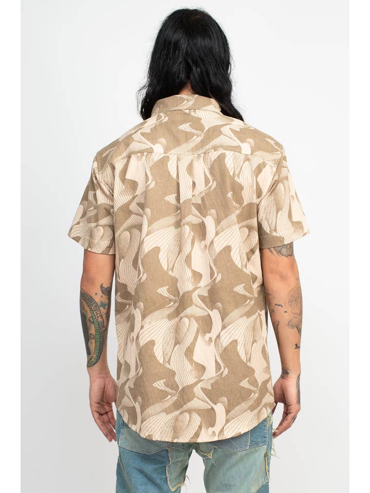 Lakhays Collection Inc. - Wholesale Button Down Shirt - Men's - Kaleidoscope Print Botton Down Shirt