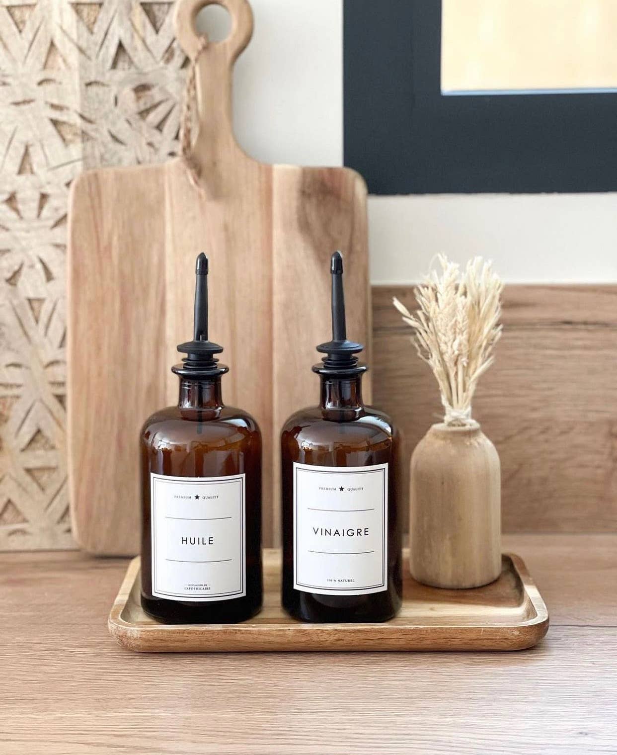 Les Flacons de l’Apothicaire - Wholesale Oil/Vinegar Dispenser - Vinegar - Amber Bottle2