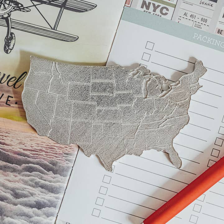 Håndlavede USA af American Travel Papir Vægt for engroshandel hos House of Morgan Pewter