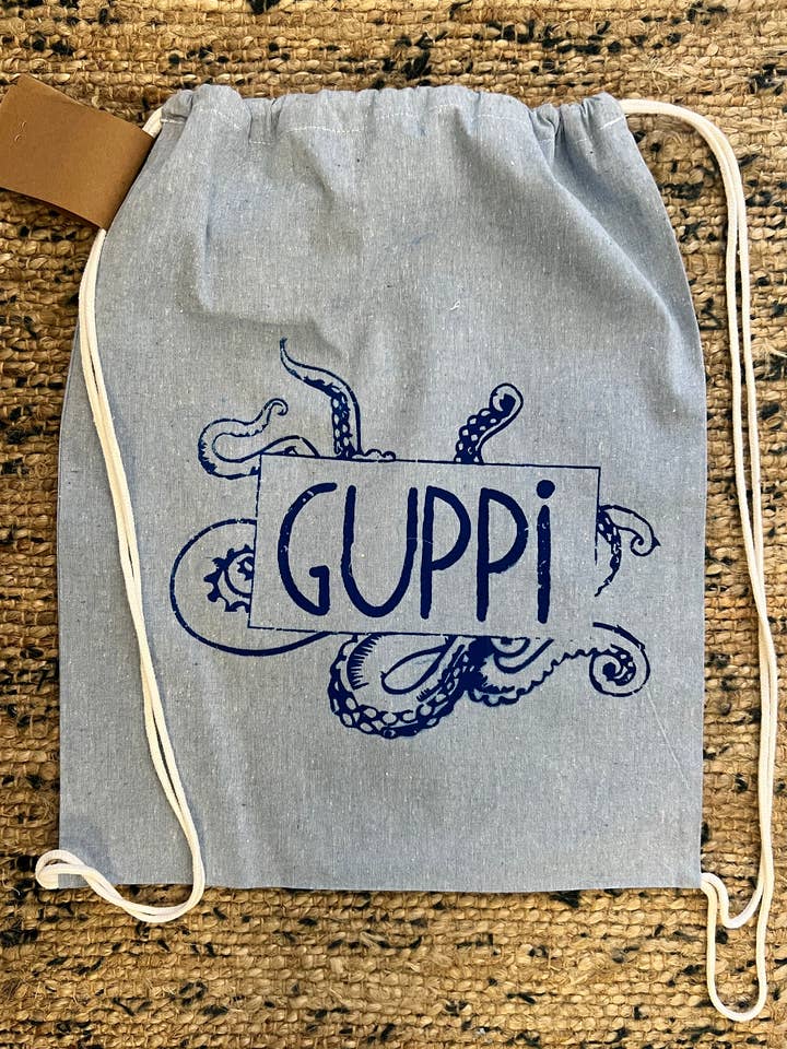 Recycled Cotton Drawstring Bag for wholesale by Guppi