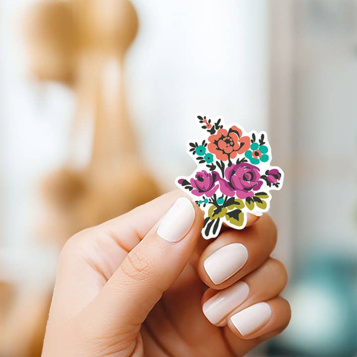 The Stickerie - Wholesale Phone & Laptop Stickers - Modern Floral Bouquet Sticker1