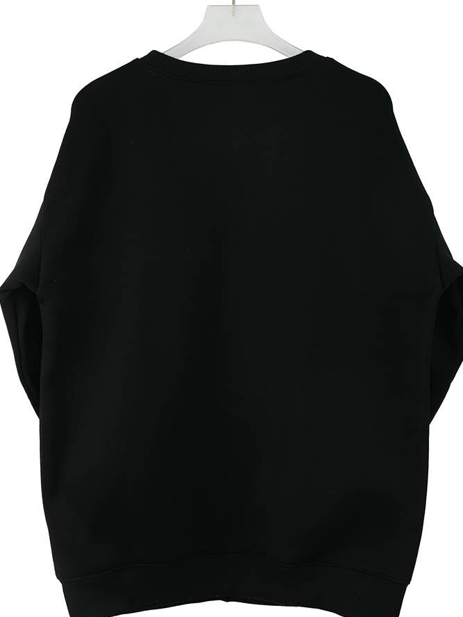Black Funny Cookies Xmas Graphic Sweatshirt STC366D15 for wholesale on Faire