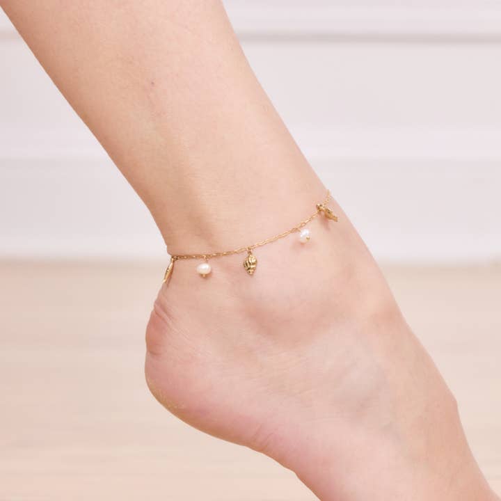 BYREN | ÉLINE L'ATELIER - Wholesale Anklet - Stainless steel foot chain 624AQ10