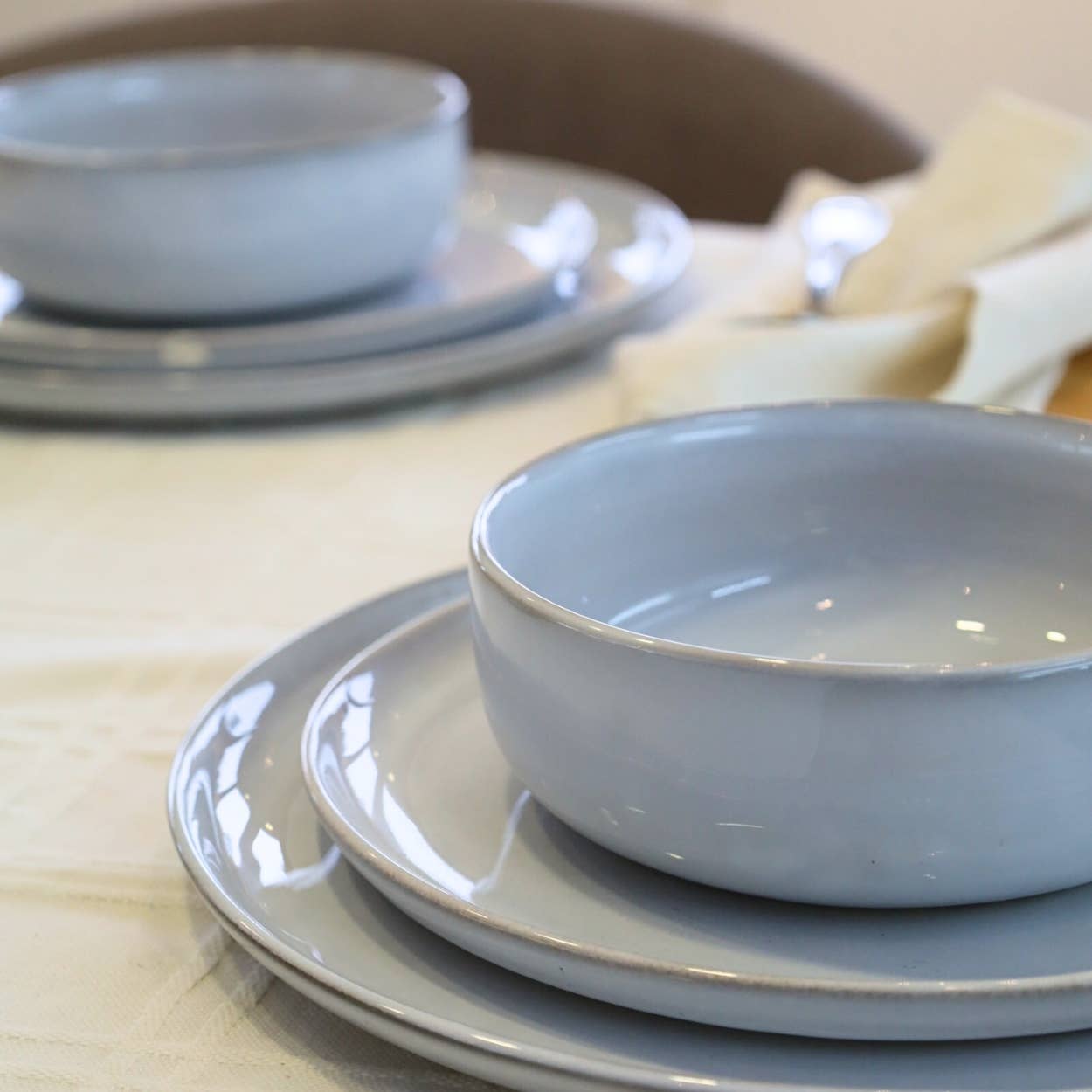 Nosse Ceramics - Wholesale Dinnerware Set - 12 Pcs Dinner Set - Svelte Stone2