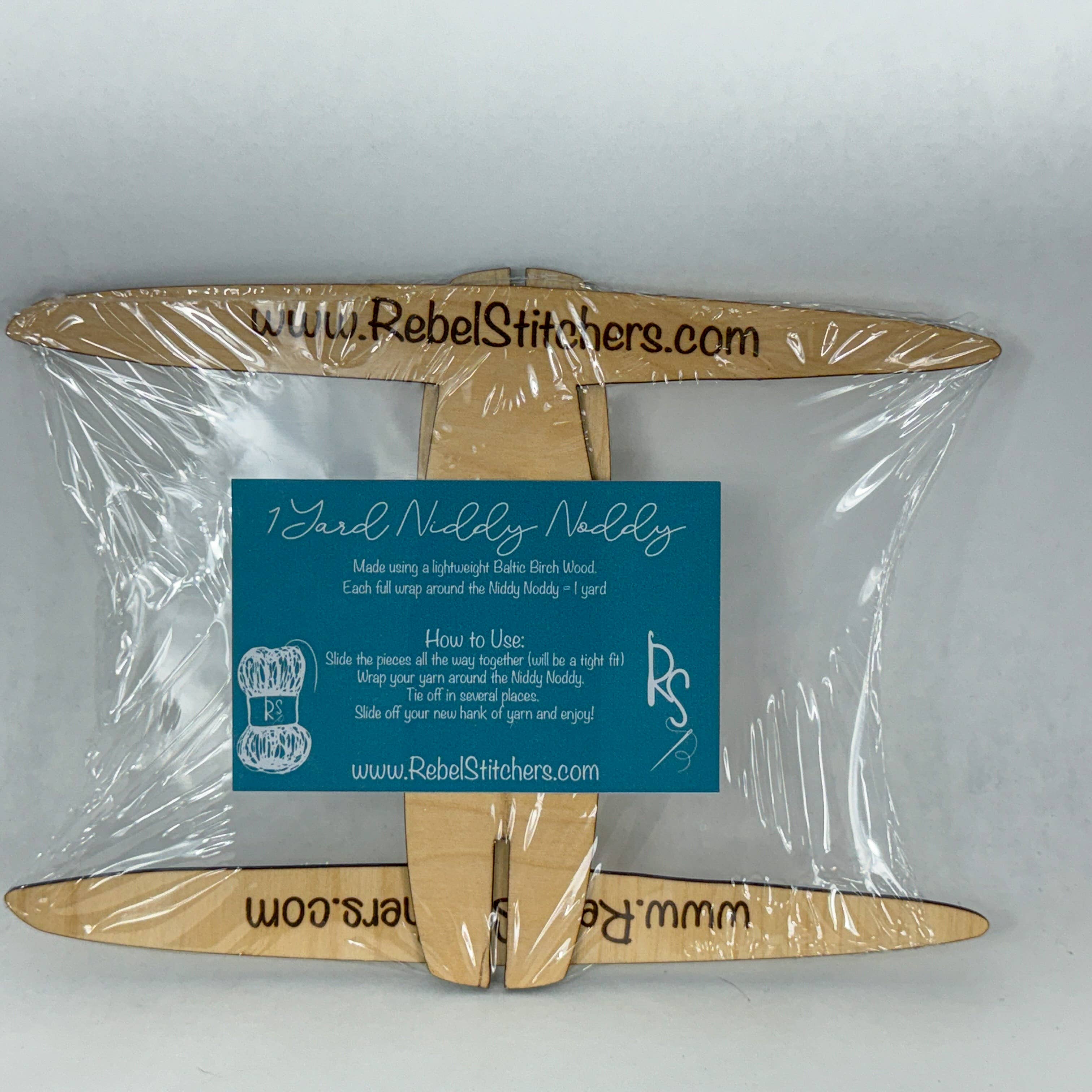 Art by Erica H & Rebel Stitchers - Vente Outil de bricolage - Niddy Noddy Noddy en bois fait main, 1 mètre, facile à démonter7