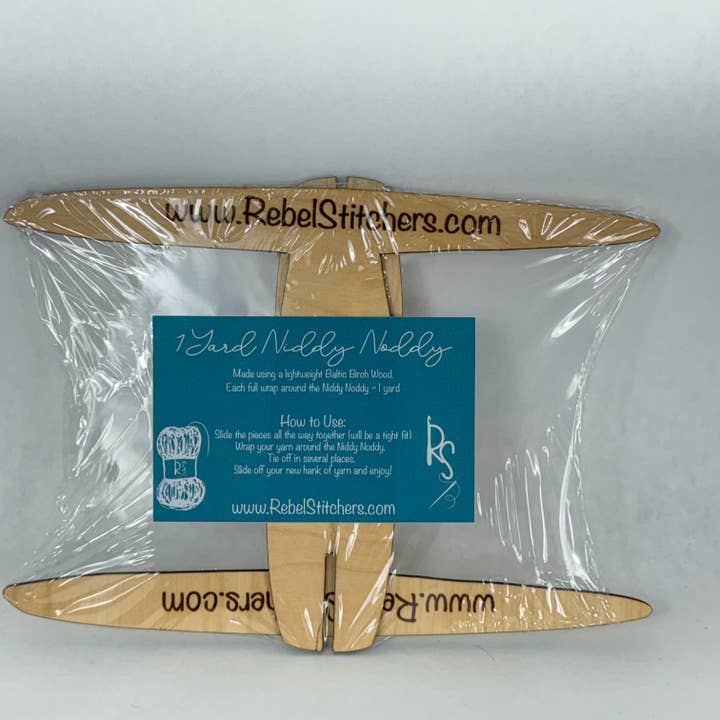 Art by Erica H & Rebel Stitchers - Wholesale Craft Tool - Handmade Wooden 1 Yard Niddy Noddy - Disassembles Easy7