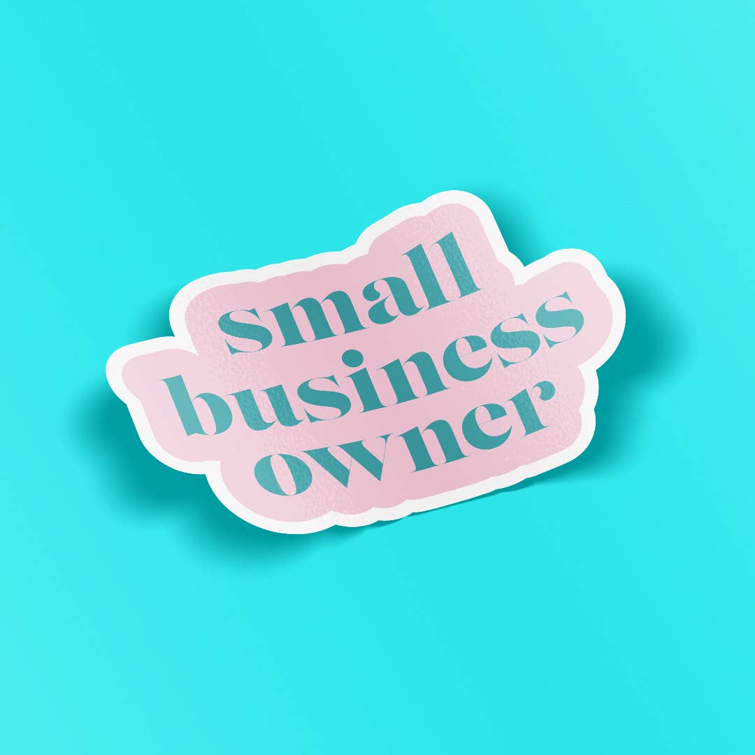 Woman-Owned Wallet - Wholesale Sticker - Small Business Owner (Light Pink) Sticker