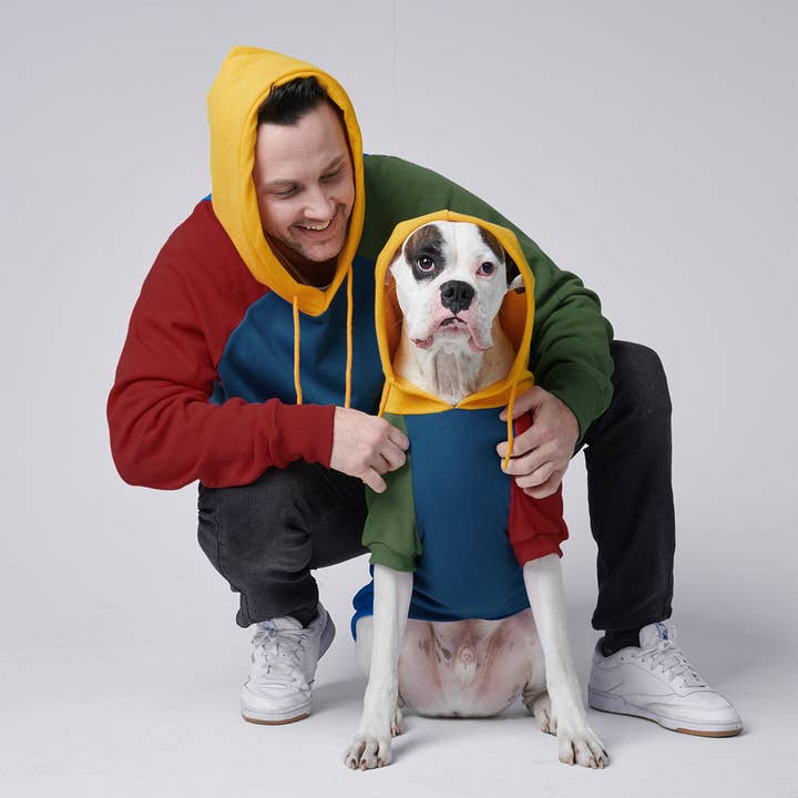 Primary Color Block Human Hoodie for wholesale by Spark Paws