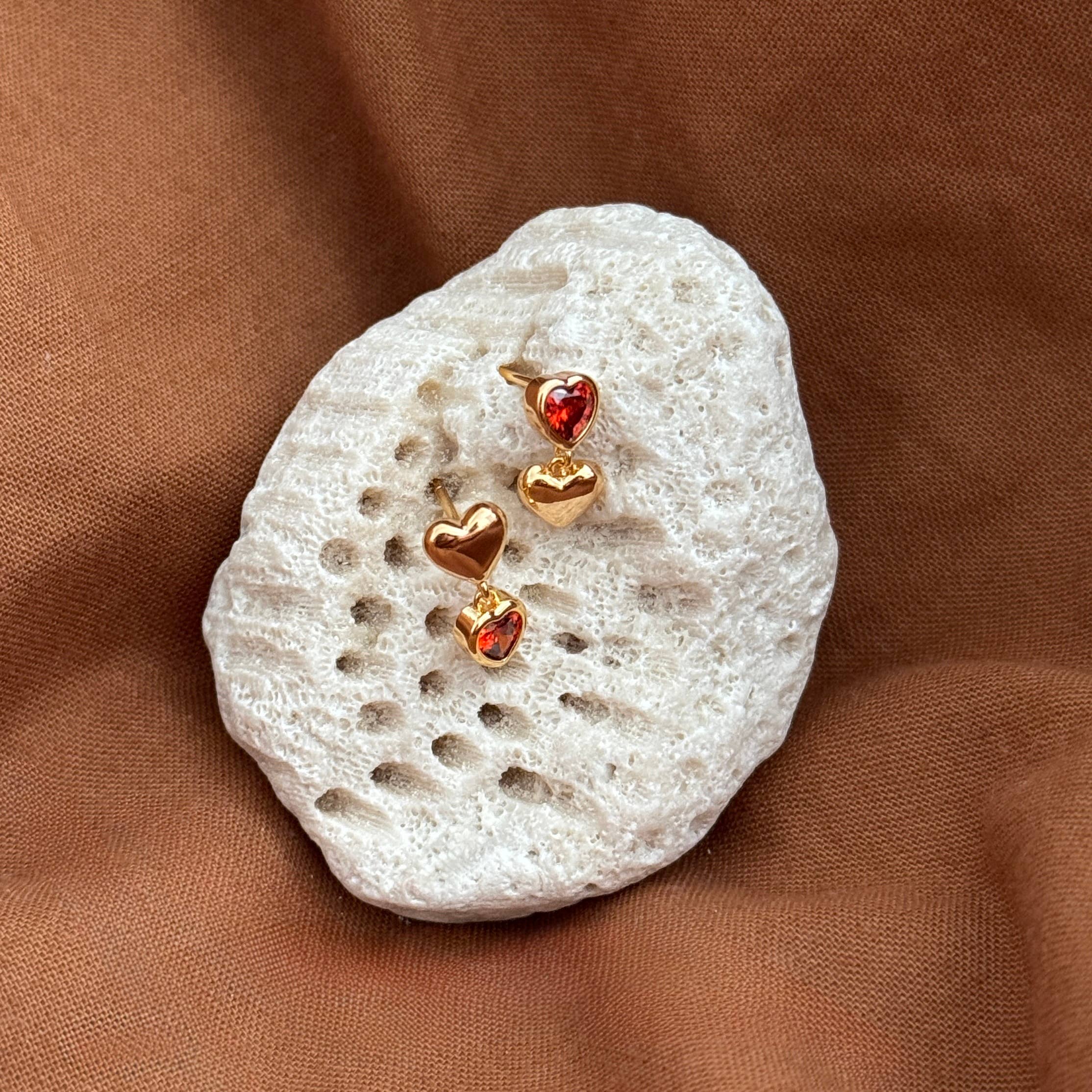 Namaste Jewelry – wholesale Stud/post earrings – Heart Drop Studs