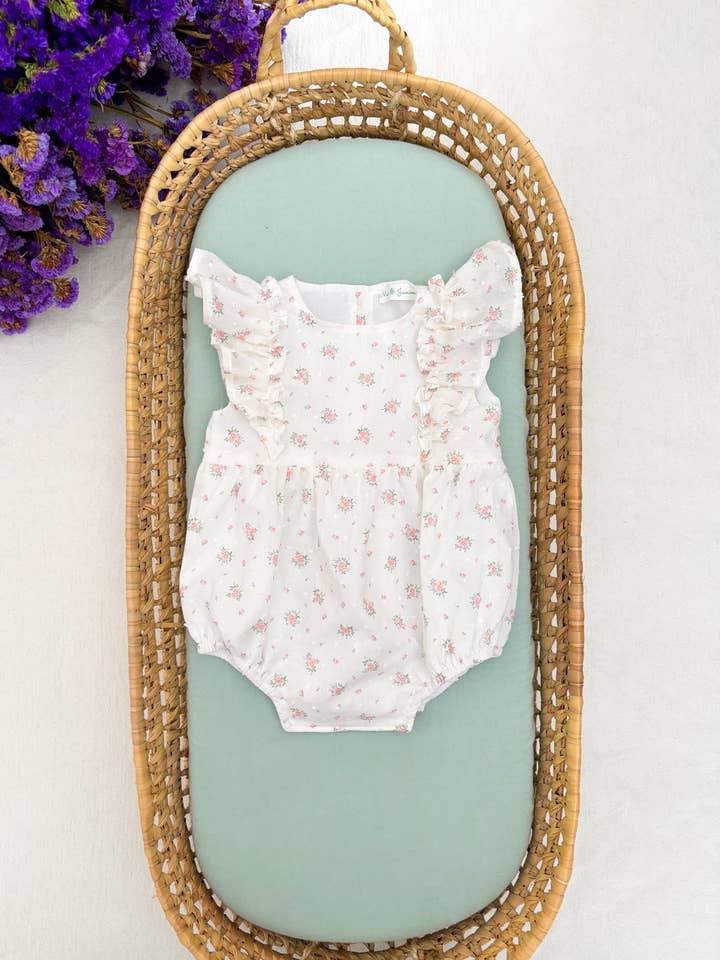 Maria Jasmim Baby & Child - Wholesale Romper - Kids - Cute Plumeti Pink Flowers