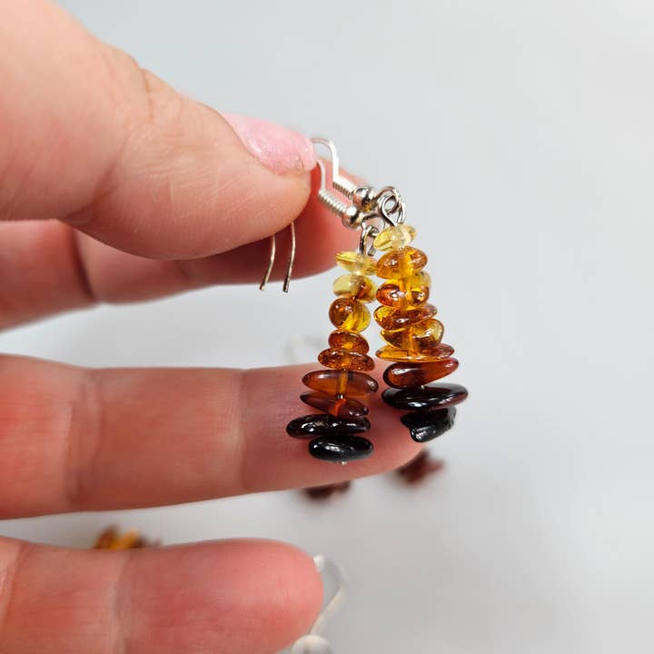 AmberLithuania - Wholesale Dangle Earrings - amber Earrings, Ear wire gemstone earrings, crystal earrings1
