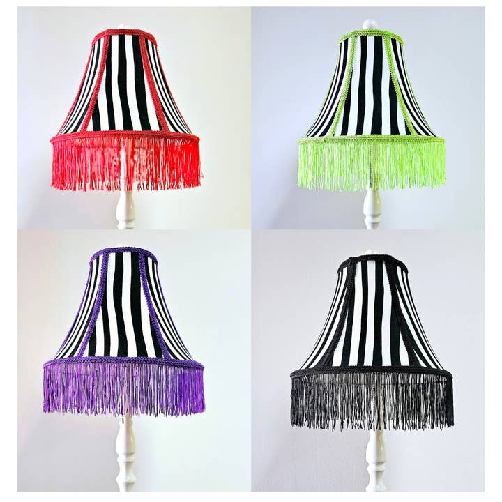 Not Your Grandma's Lampshades - Vendita all'ingrosso Paralumi - Paralume a righe bianche e nere