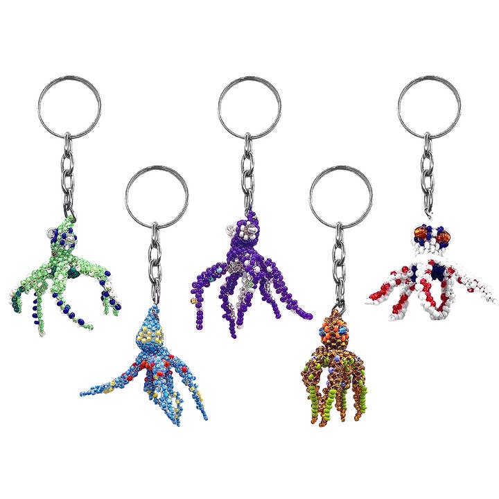 Pichincha - Wholesale Keychain - Women's - Beaded Octopus Seed Bead Figurine Keychain