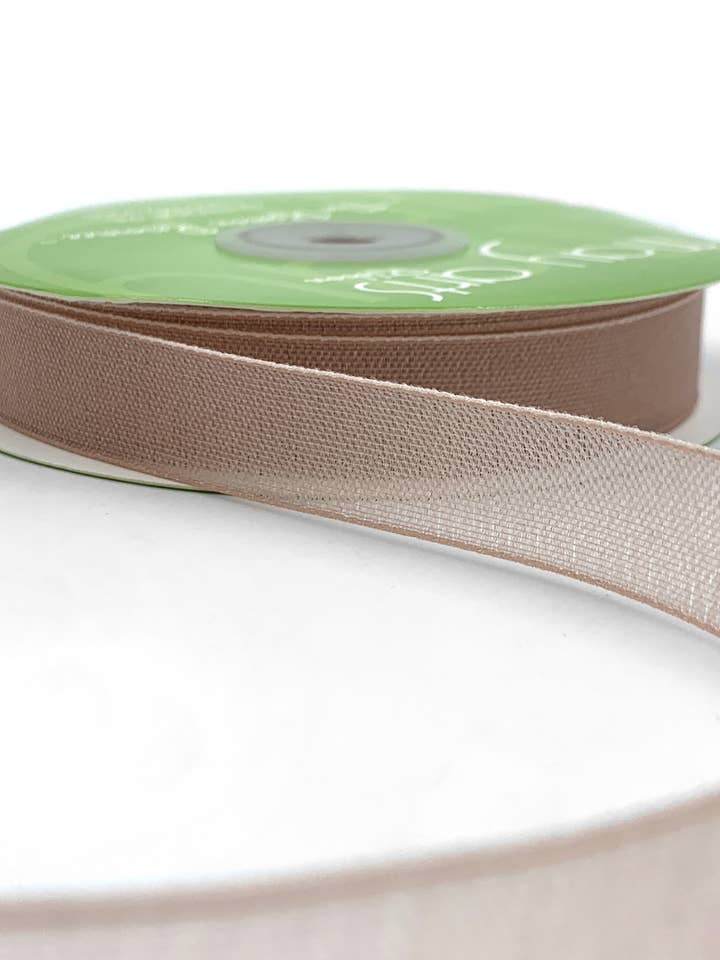 ~5/8" Nastro Nude Semitrasparente Brillante per la vendita all'ingrosso da parte di May Arts Ribbon