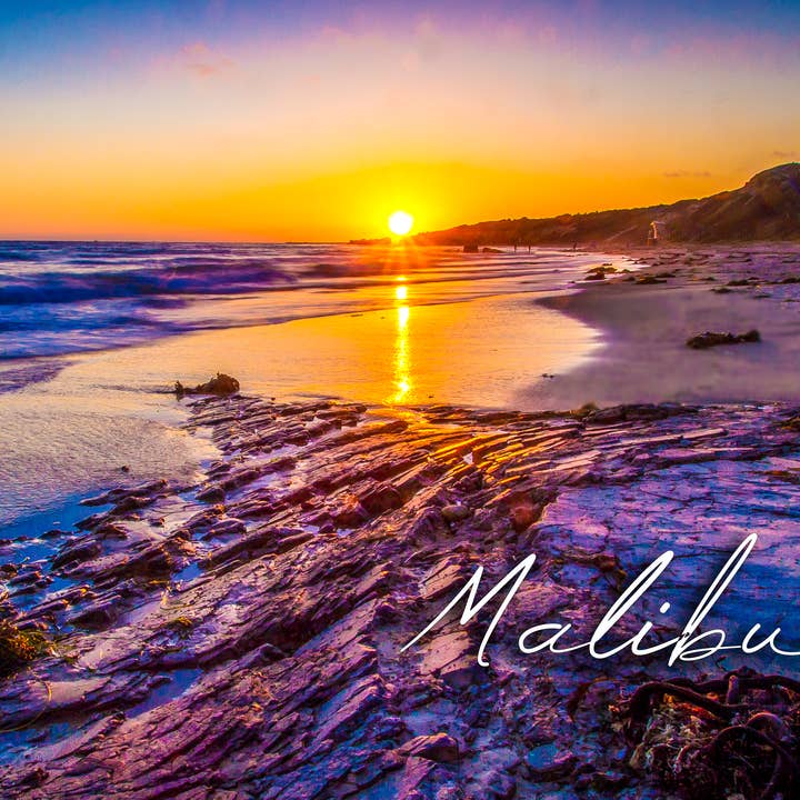 Malibu Beach Solnedgang 2"x3" Fotomagnet for engroshandel hos Turnmeyers