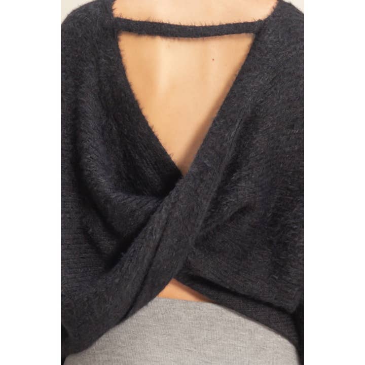 HYFVE - Wholesale Knit Sweater - Women's - Oversized Fuzzy Sweater With Back Twist Detail20