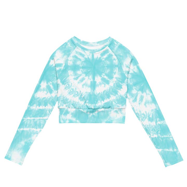 Turquoise Express Recycled long-sleeve crop top for wholesale by The Chakra Girl