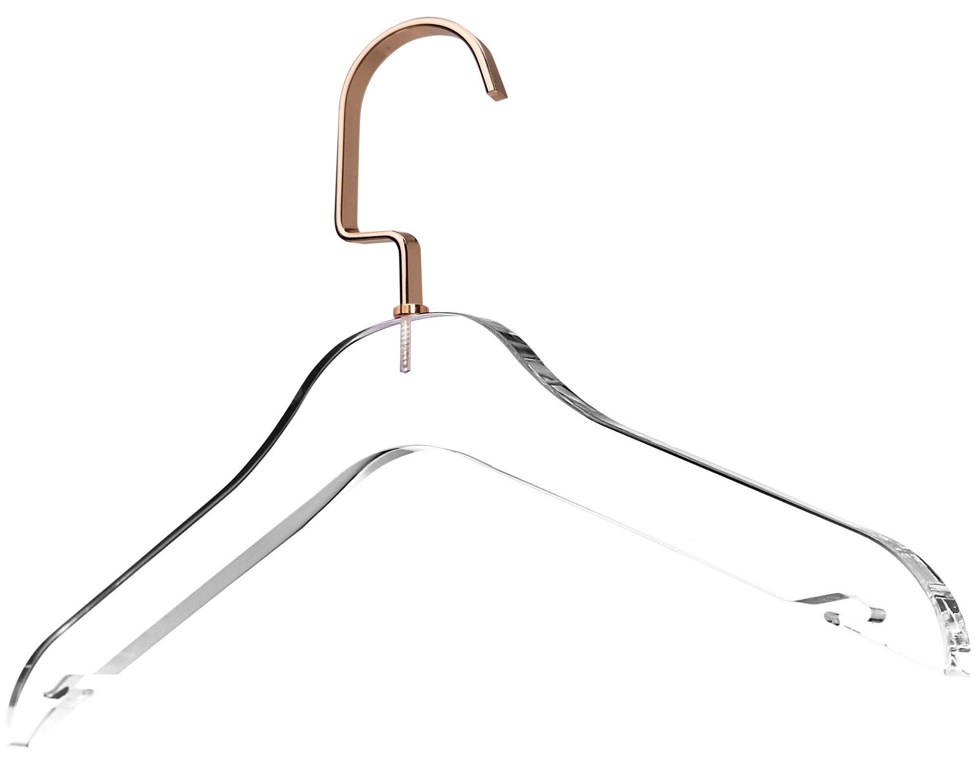 DesignStyles Home – wholesale Clothes hangers – Simply Brilliant Acrylic Hanger with Rose Gold Hook0