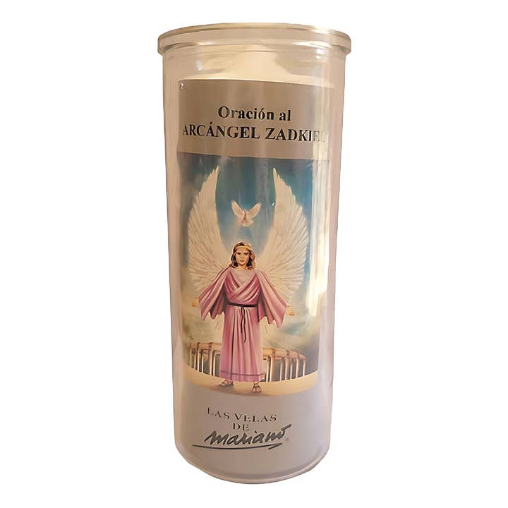 Archangel Zadkiel Prayer Candle for wholesale by WLM