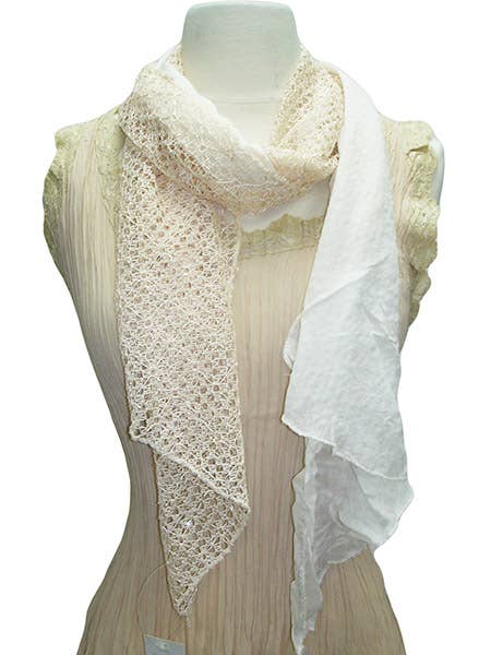 Spitzenschal(SP38W) für den Großhandel von J & X