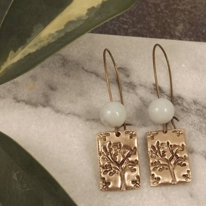 Brynn - Pendientes del árbol de la vida para venta al por mayor de Felicity Jewelry Designs