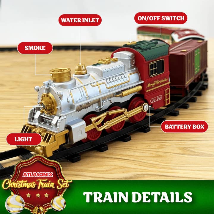 Atlasonix - Wholesale Toy Set - Kids - Christmas Train Set, Around The Tree Train Set4