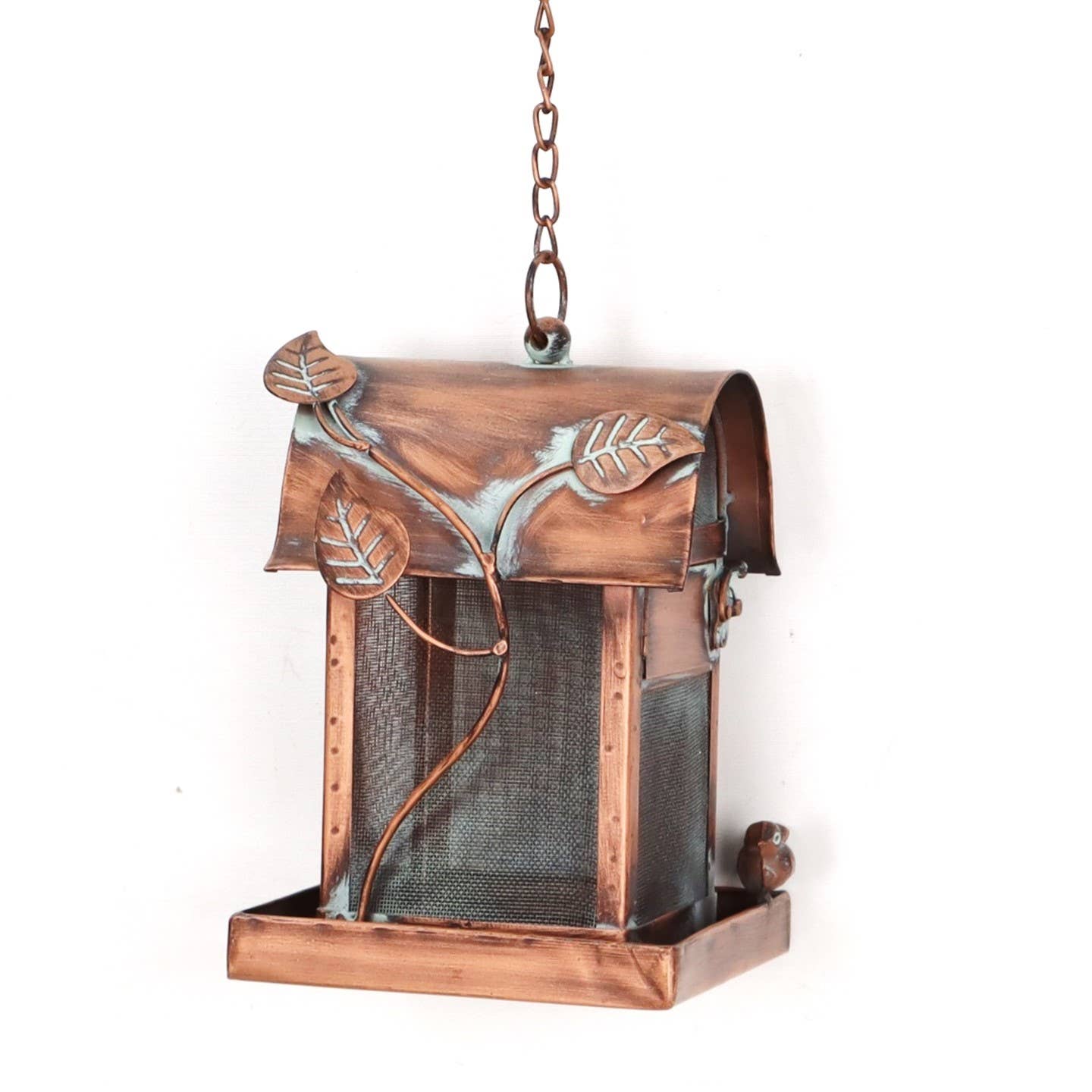 Zaer Ltd. International - Wholesale Bird Feeder - Hanging Iron Bird Feeder with Copper "Prairie"1
