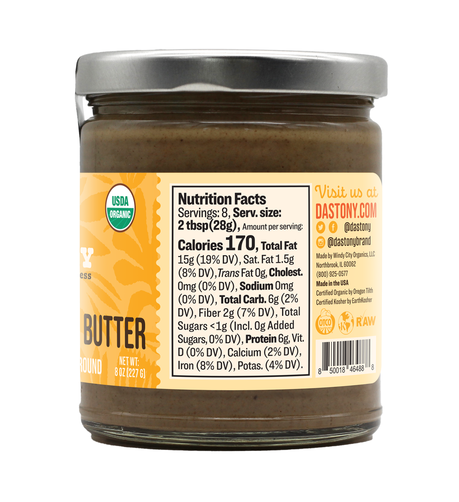 Windy City Organics – wholesale Nut butter – Organic Raw Sprouted Sunflower Seed Butter1