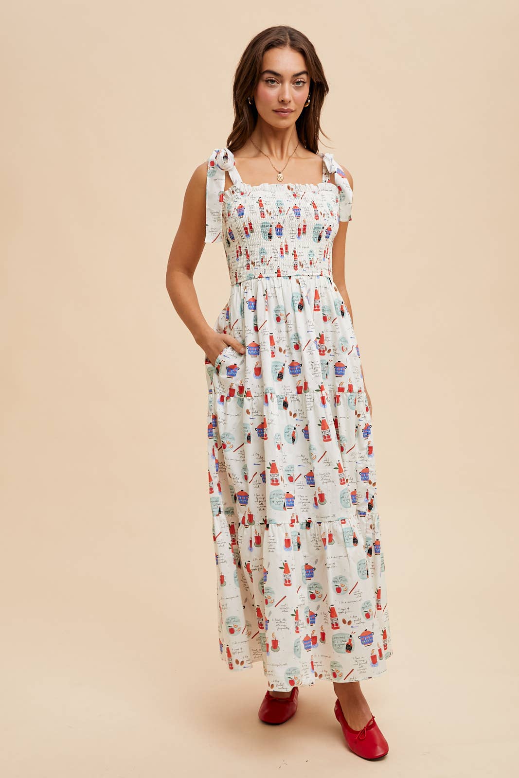 In Loom - Wholesale Jurk - Dames - Maxi-jurk met smockwerk0