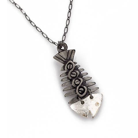 Pewter Necklace - Fish for wholesale by Anju Jewelry