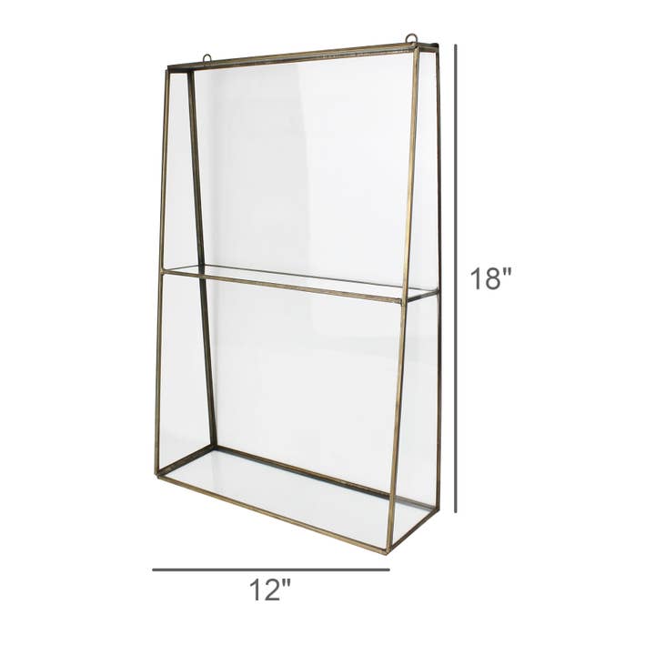 HomArt - Wholesale Wall Mounted Shelf - Monroe Leaded Glass Shelf