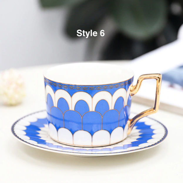 Homerely (We Cover All Import Duties) - Vendita all'ingrosso Tazza da tè/caffè - Set tazza da caffè e piattino stile britannico con confezione regalo5