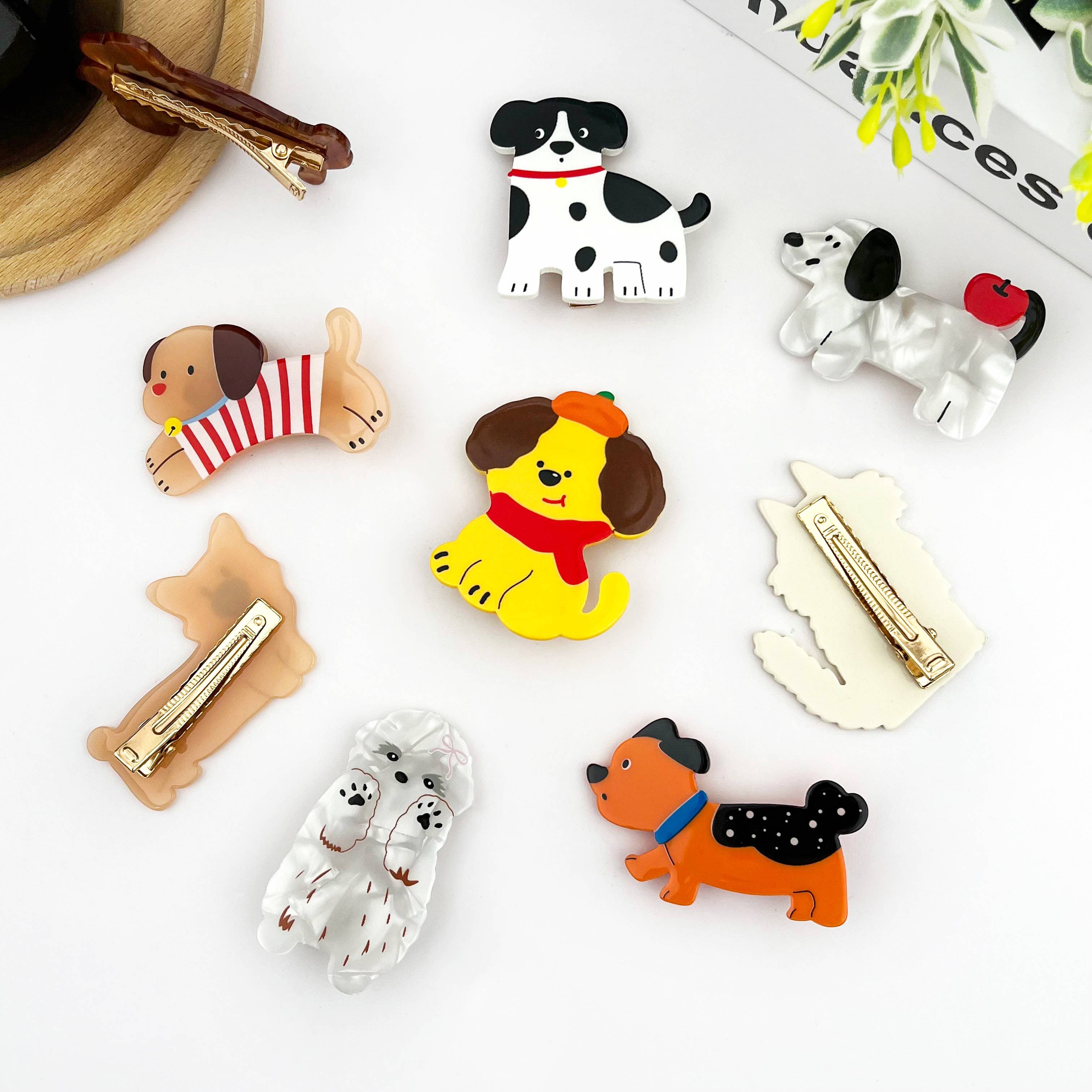 TheDivaSoap - Vente Pince à cheveux – femme - Barrette à cheveux chiot, barrette à cheveux animal mignon.9