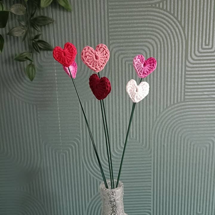 Herz, gehäkelt auf Stock für den Großhandel von Knuffelsenzo