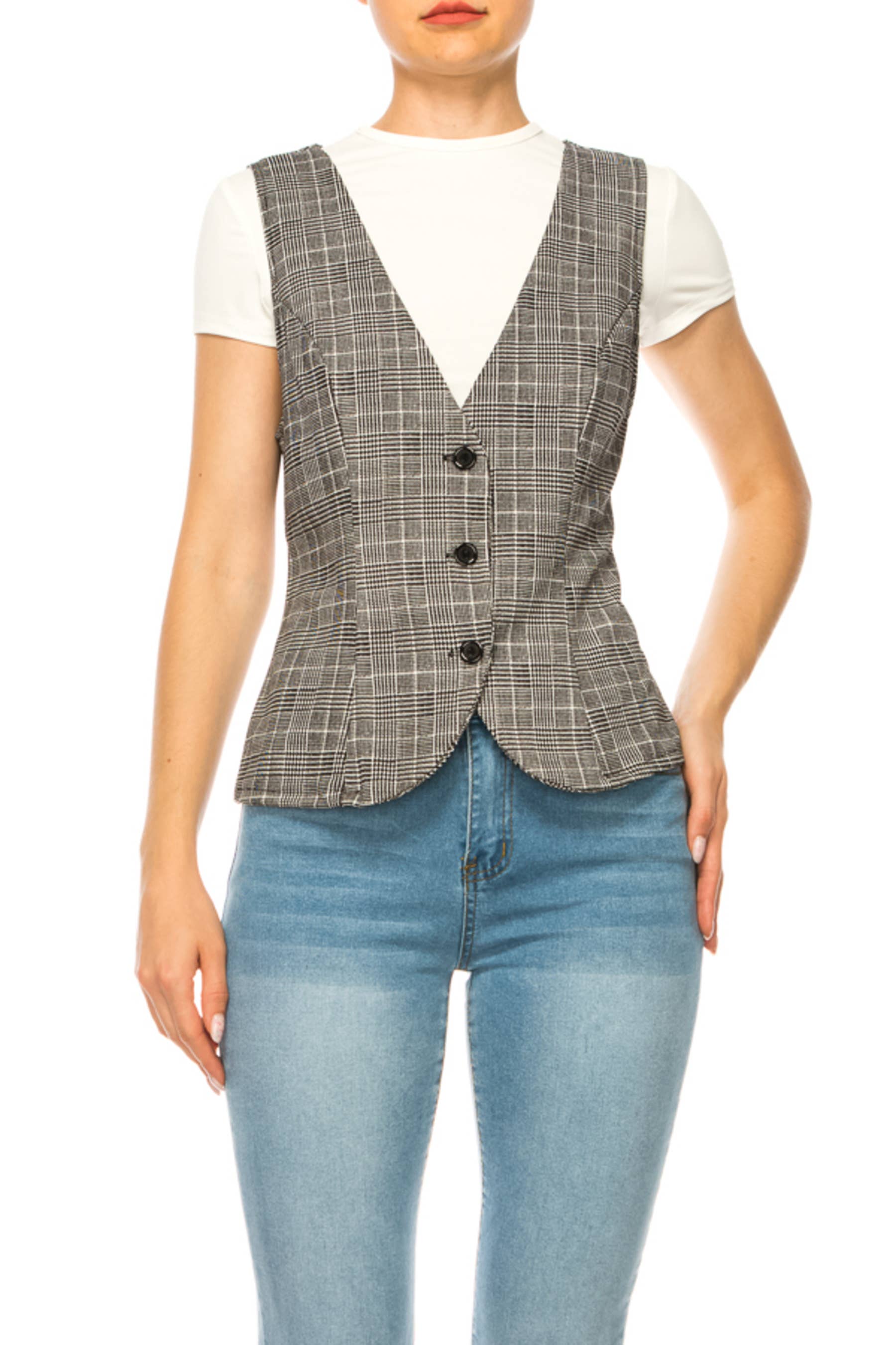 MOA COLLECTION - Wholesale Suit Vest - Women's - Women's Dressy Casual Racerback Vest Tuxedo Suit Waistcoat7