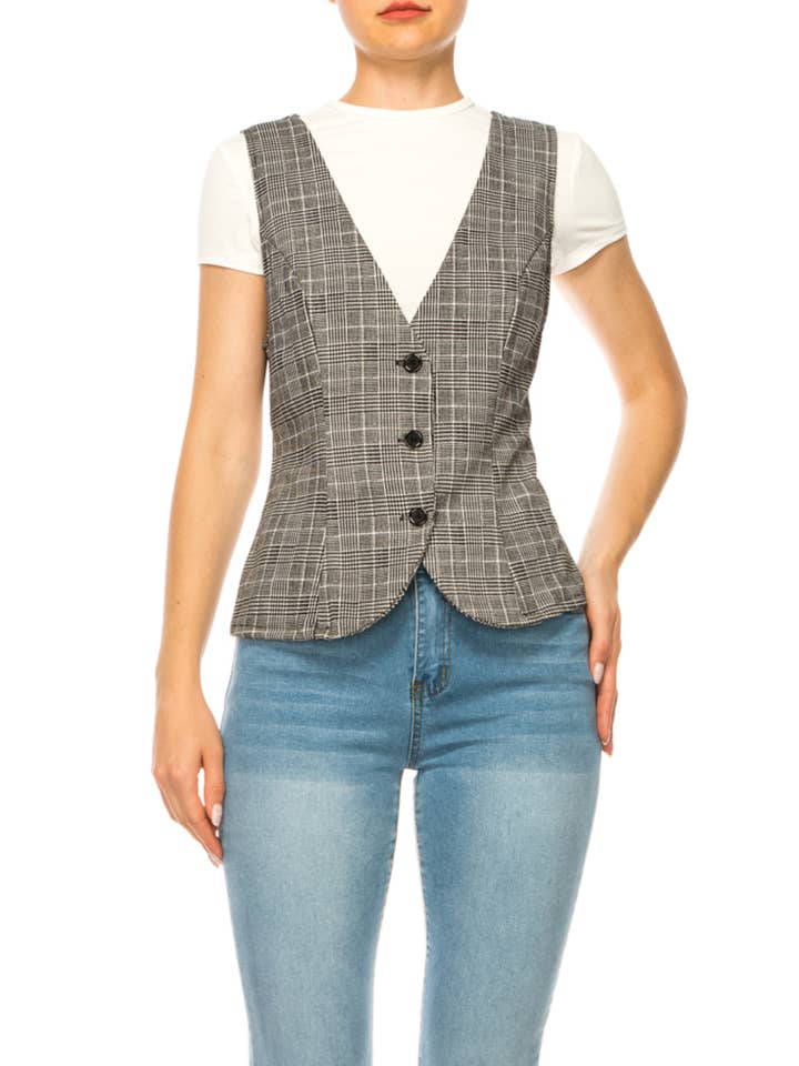 MOA COLLECTION – wholesale Suit vest – Women′s – Women's Dressy Casual Racerback Vest Tuxedo Suit Waistcoat7