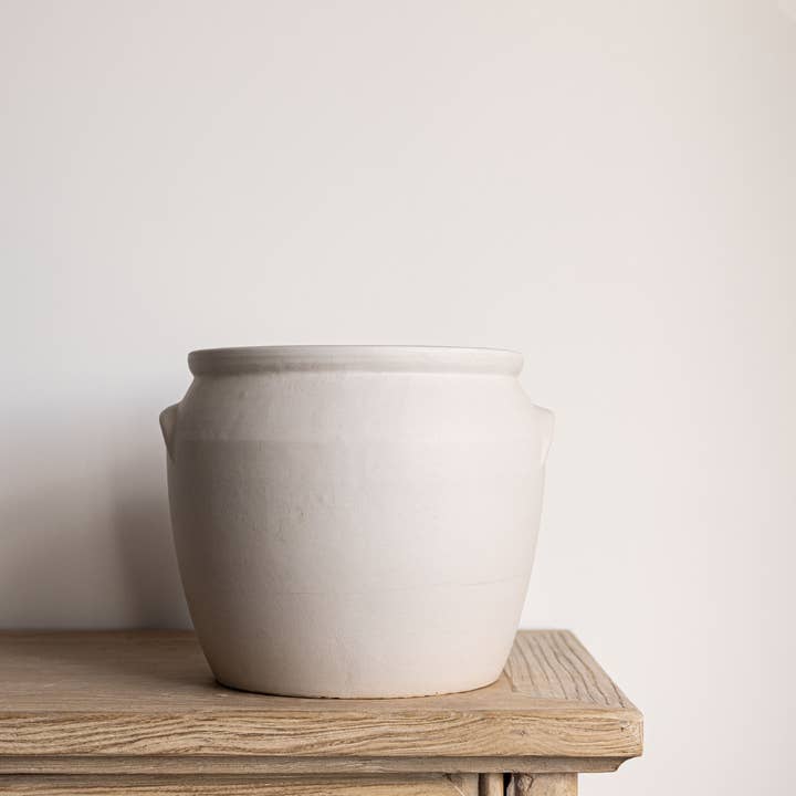 French Replica White Matte Confit Crock Pot Small for wholesale by Luxe B Co