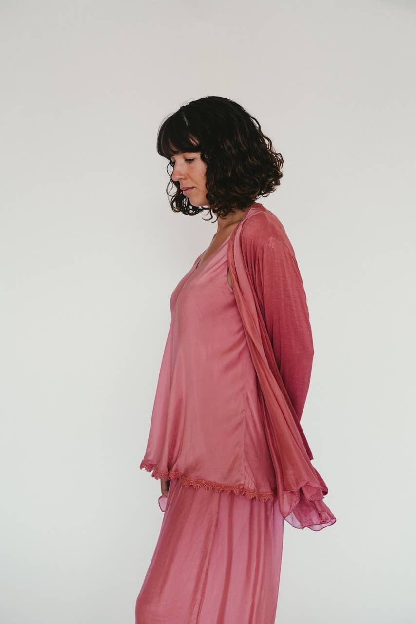 Dance in Paris – Großhandel Kleid – Damen – Damen Ärmelloses Maxikleid mit mehrlagigem Seidenbesatz3