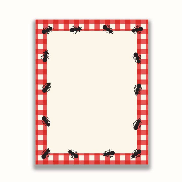No Yeah For Sure - Wholesale Notepad - Ants Picnic Gingham Mini Notepad | Pocket Memo Pad0