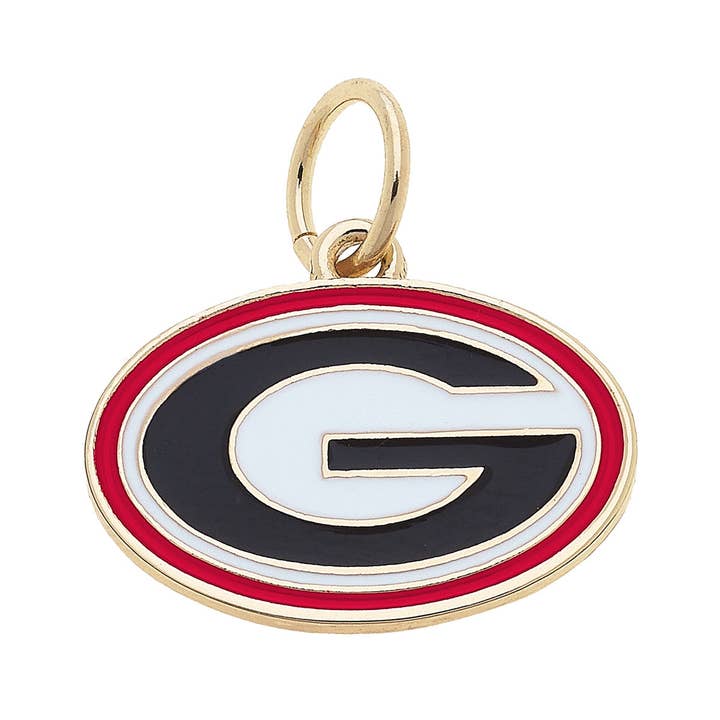 Canvas Style - Wholesale Individual Charm/Pendant - Georgia Bulldogs Enamel Logo Charm