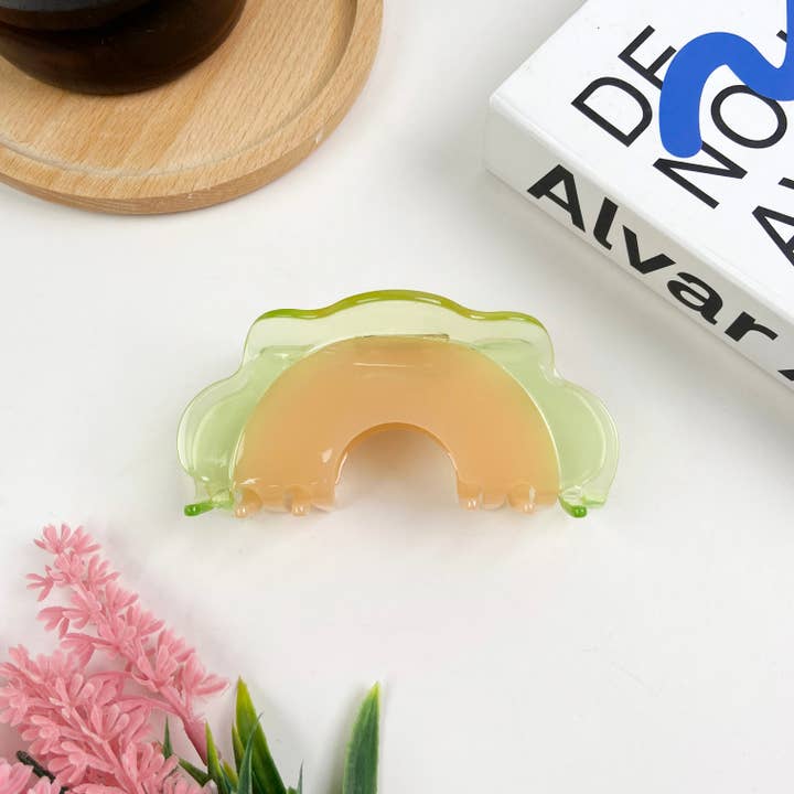 Acetate Cantaloupe Claw Clips Fruit Series Hair Clip for wholesale by TheDivaSoap