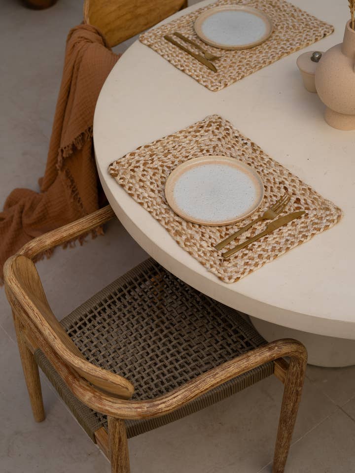 Placemat JUTE GOLDEN BLEACH - 33x45 cm for wholesale by Tiseco