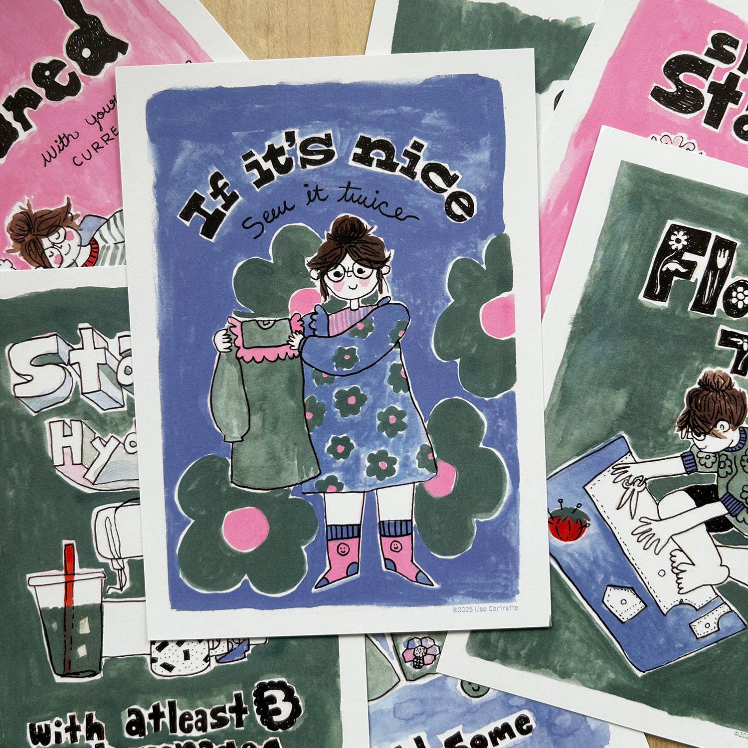 Cotton and Ochre - Wholesale Art Print - Home Sewing PSA Mini Posters1